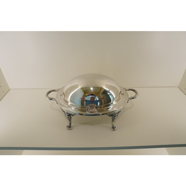 Victorian Vintage Silverplate Roll-Top Dome Serving Dish For Sale - Image 3 of 18