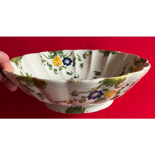 Antique 19th Century Italian Cantagalli Faience Centerpiece Fruit Bowl From Florence For Sale - Image 11 of 15