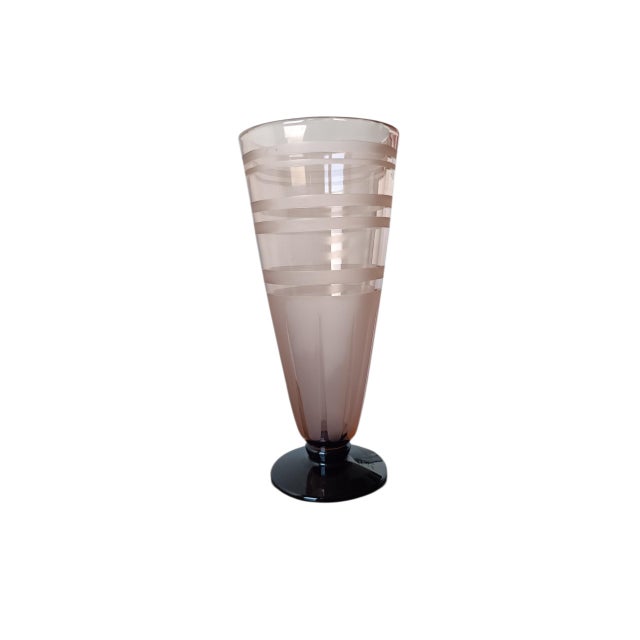 Vintage French Glass Baluster Vase by Charder, 1920s For Sale - Image 6 of 6