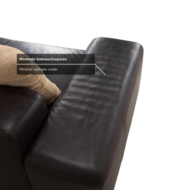 Quantum Leather Four-Seater Sofa with Ottoman from Ewald Schillig, Set of 3 For Sale - Image 12 of 18