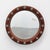 Wooden Round Mirror with Turquoise Ceramic Studs by Deknudt, Belgium, 1960s For Sale - Image 12 of 12