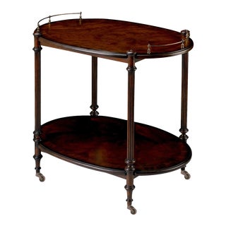 Kathleen 2-Tier Bar Cart, Dark Brown For Sale
