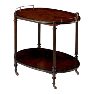 Kathleen 2-Tier Bar Cart, Dark Brown