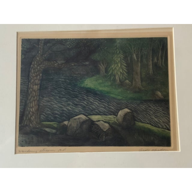 Green "Wandering Stream" by Aida Whedon (C. 1960s) For Sale - Image 8 of 12