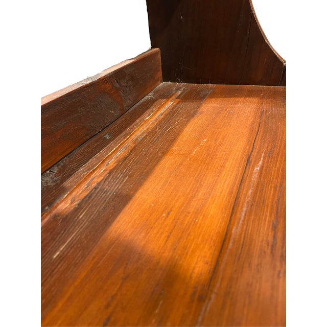 1970s 1970s Elongated Pine Bucket Bench For Sale - Image 5 of 9