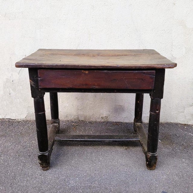 Brown Antique Walnut Console Table For Sale - Image 8 of 11