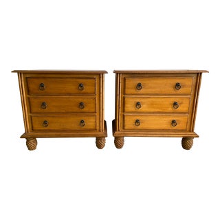 Tommy Bahama Bachelor Chests With Pineapple Feet - a Pair For Sale