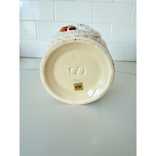 Vintage Napco Ceramic Football Motif Planter For Sale - Image 4 of 8