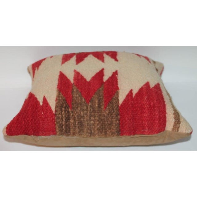Rustic Early 20th Century Hand Woven Wool Pillow For Sale - Image 3 of 5