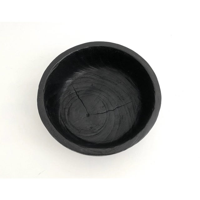 Ebonized Wood Artisan Crafted Bowl For Sale In Los Angeles - Image 6 of 7