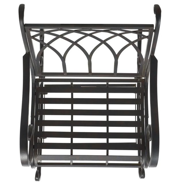 Metal Medrano Rocking Chair - Black Rust For Sale - Image 7 of 10