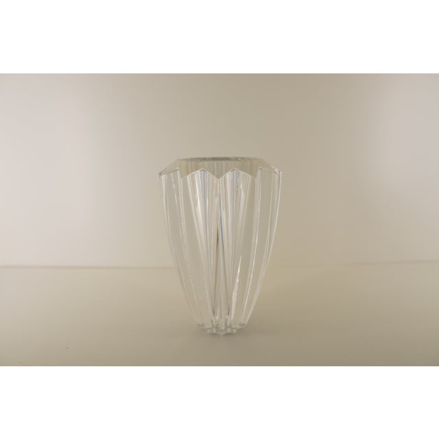 Vintage Orrefors “Zodiac” Faceted Lead Crystal Vase For Sale - Image 11 of 13