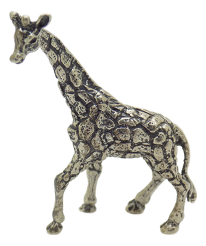 Vintage Italian Silver Giraffe Animal Figurine, 1960s