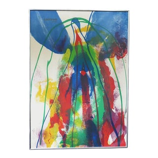 Paul Jenkins (American,1923-2012) Earth Day Lithograph - Framed For Sale