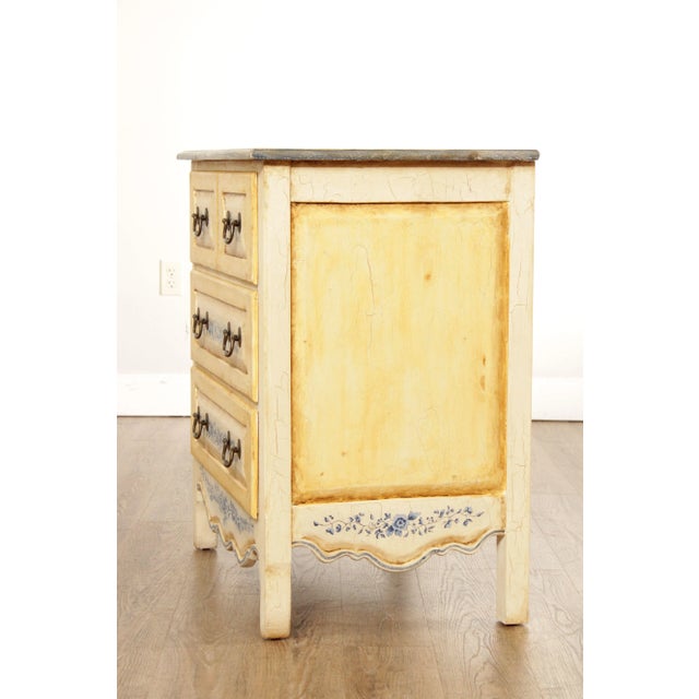 1990s Habersham Plantation Country French Style Paint Decorated Chest of Drawers For Sale - Image 10 of 13