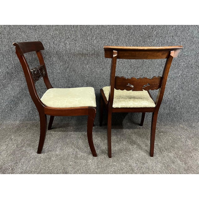 Early 20th Century Potthast Mahogany Side Chairs Pair For Sale - Image 5 of 11