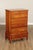 High Quality American Made Vintage High Chest with Dovetailed Drawers with Scalloped Edge