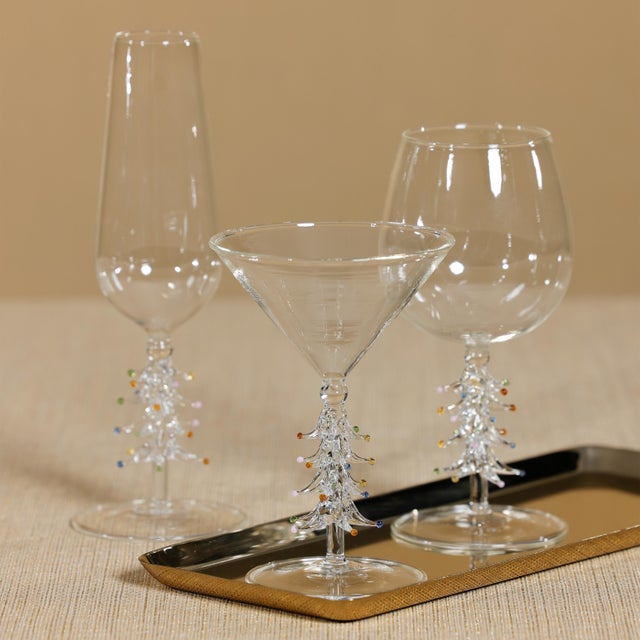 Glass Treetop Cheers Clear Glass Champagne Flutes, Set of 4 For Sale - Image 7 of 7