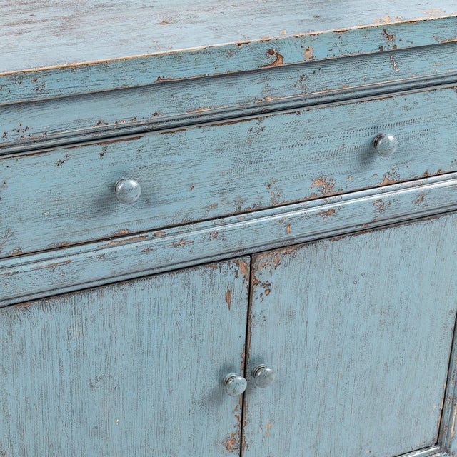 Azur Distressed Blue Sideboard For Sale - Image 4 of 6