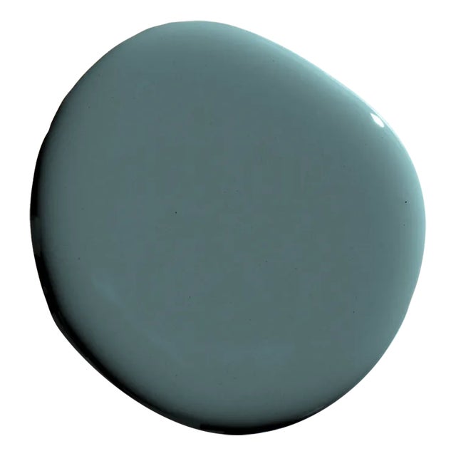 Dark blue-gray with a hint of green undertones. Depending the light, this color can skew blue or green. Backdrop is The...