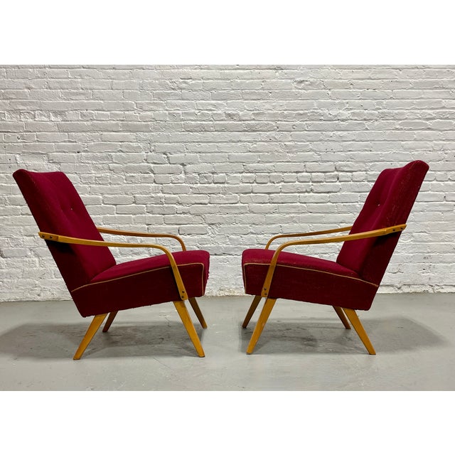 Pair - Mid Century Modern Lounge Chairs by Jaroslav Smidek, Made in Czechoslavakia, C. 1960s For Sale - Image 4 of 12