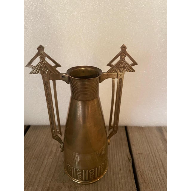 Brass Vase in the style of Serrurier Bovy, 1890s For Sale - Image 3 of 8