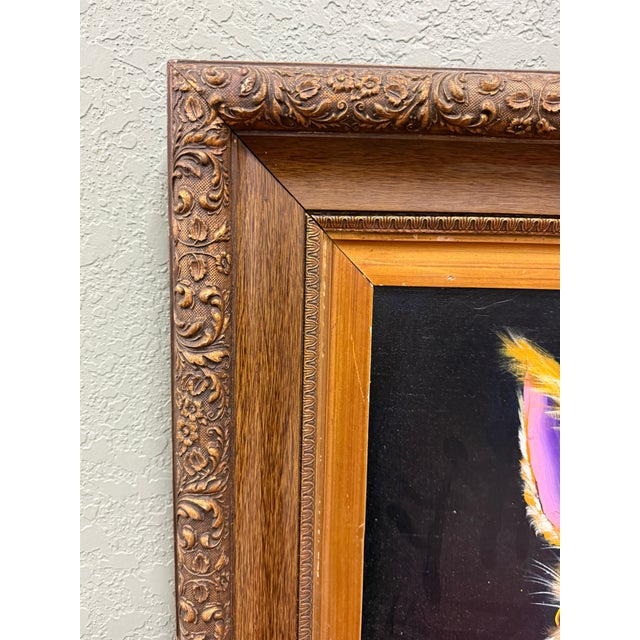 English Framed Acrylic Debonair Hare Painting on Board For Sale - Image 9 of 14