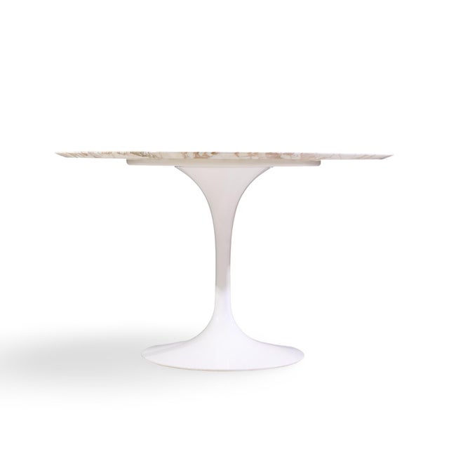 Knoll Eero Saarinen for Knoll Mid Century Tulip 84 Inch Marble Dining Table For Sale - Image 4 of 7
