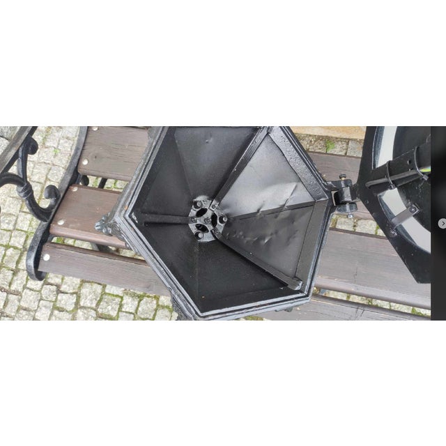 Metal Art Deco Tall Lantern, 1930s For Sale - Image 7 of 9