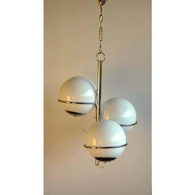 Metal Vintage Italian Space Age Ceiling Lamp, 1960s For Sale - Image 7 of 7
