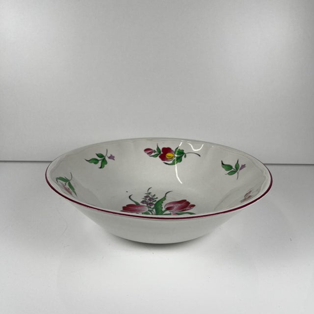 MM Salad Bowl Reverbère Model with Tulip Motif by Kg Lunéville, 1980s For Sale - Image 9 of 9