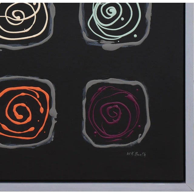 Contemporary 2022 "Rotation" Colorful Abstract Contemporary Painting in a Grid by Winifred Booth For Sale - Image 3 of 13