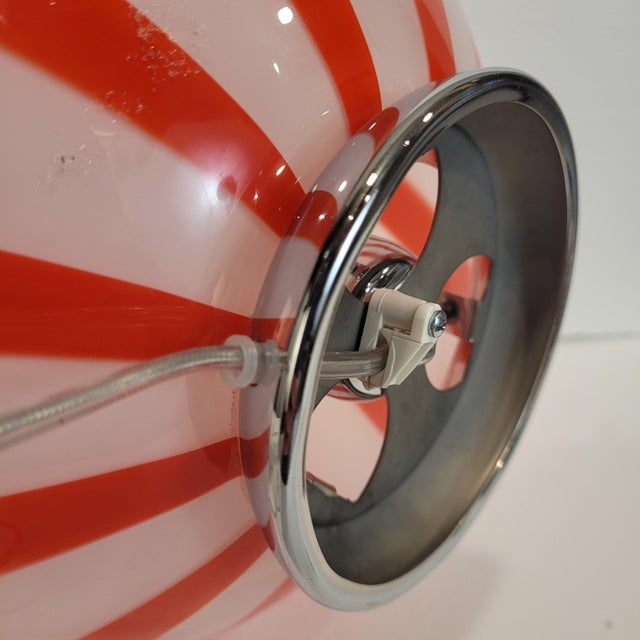 Table Lamp with Blown Glass Globe, 1980s For Sale - Image 18 of 18