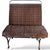Industrial Vintage Industrial Bench with Orange Check Upholstery and Chrome Rail For Sale - Image 3 of 9