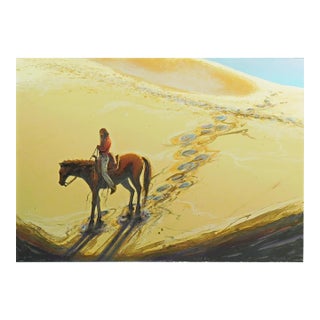 Larry Fodor "Desert Pony" Lithograph on Paper Horse Hand Signed For Sale