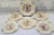 A distinctive set of six English Mason’s Ironstone sporting plates, circa 1930, featuring colorful, needlepoint-style...