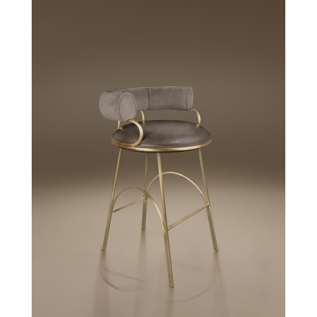 Austin Bar Chair by Porus Studio For Sale - Image 4 of 11