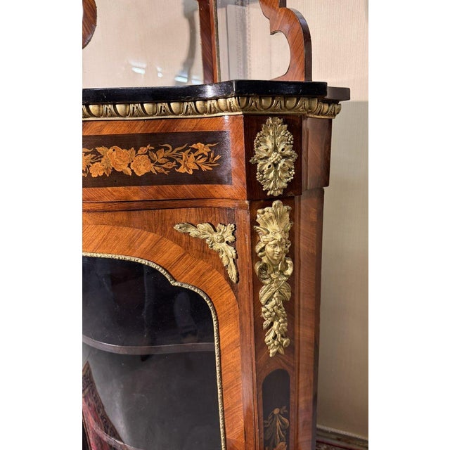 1920s Louis XIV Curved Corner Cabinet, 1920s For Sale - Image 5 of 8