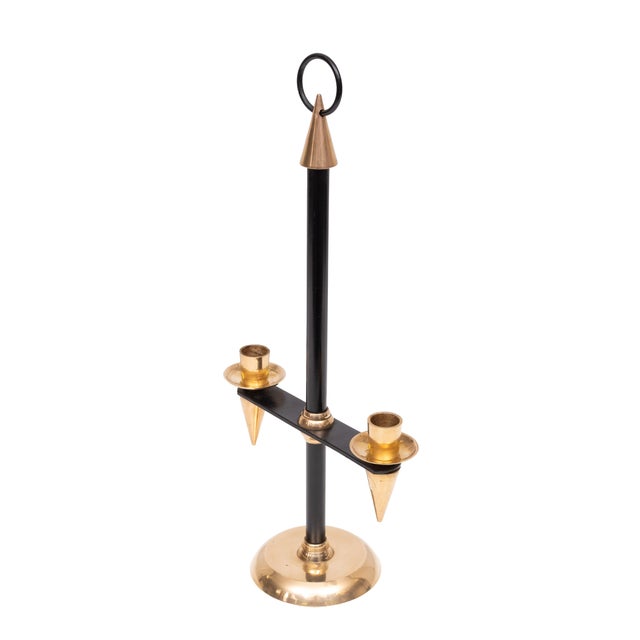 1940s Italian Brass Candleholder, 1940s For Sale - Image 5 of 11