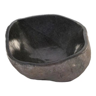 Round Free Form River Stone Vessel 3 For Sale