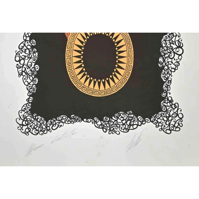 Le 6 is a contemporary artwork realized in 1968 by erté (romain de tirtoff). Mixed colored lithograph on paper. The...