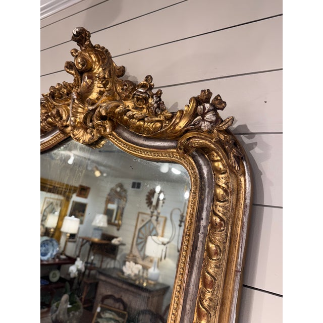 Antique French Carved Gilt Wood Mirror For Sale In Nashville - Image 6 of 10
