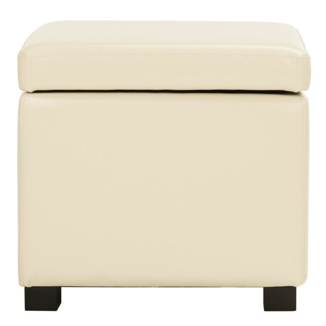 Upholstered Flip Top Ottoman - Black & Off White For Sale - Image 11 of 11
