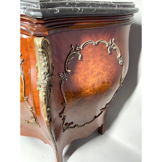 1900s French Louis XVI Mahogany Marble Commode - 1 Pc For Sale - Image 6 of 12