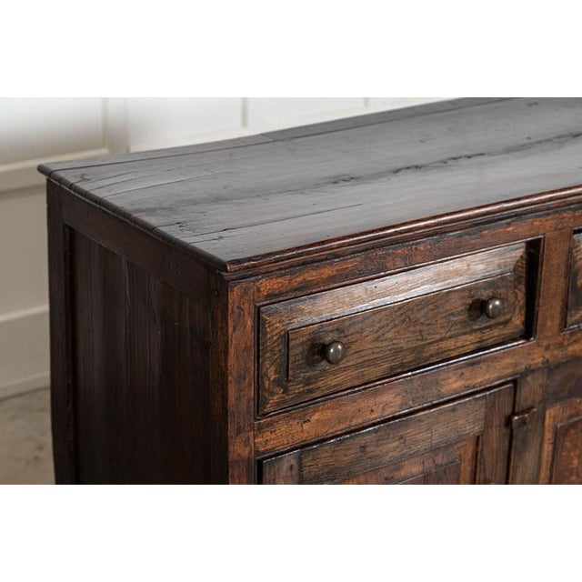 Wood 18th Century English Vernacular Oak Dresser Base, 1790s For Sale - Image 7 of 18