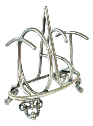 Antique English Silver Plate Toast Rack