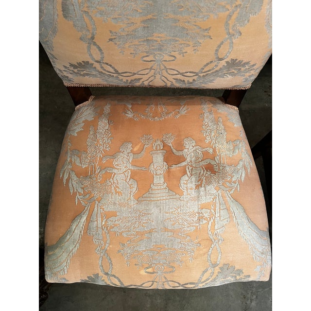 Set 4 Louis XIV Style 19th Century French Walnut Rococo Side Chairs For Sale - Image 10 of 13