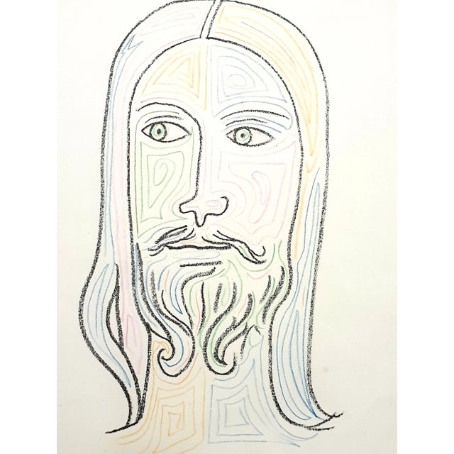 Jean Cocteau, Christ, Lithograph, 1957 For Sale - Image 3 of 11