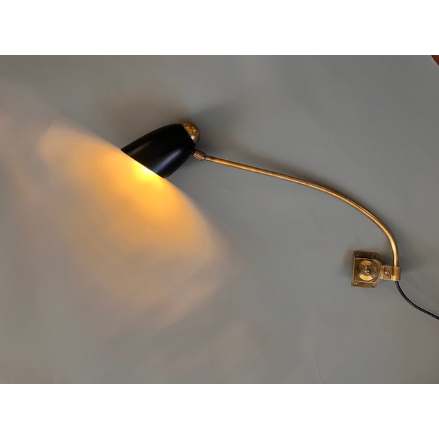 1950s Vintage Swing Arm Articulating Wall Lamp, 1950s For Sale - Image 5 of 8