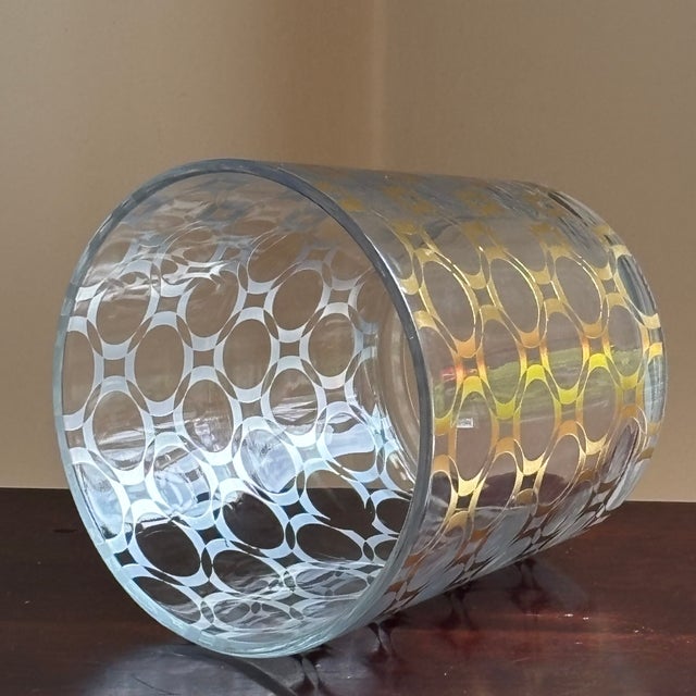 Glass Vintage Mid-Century Modern-Style Glass Wine Cooler For Sale - Image 7 of 17